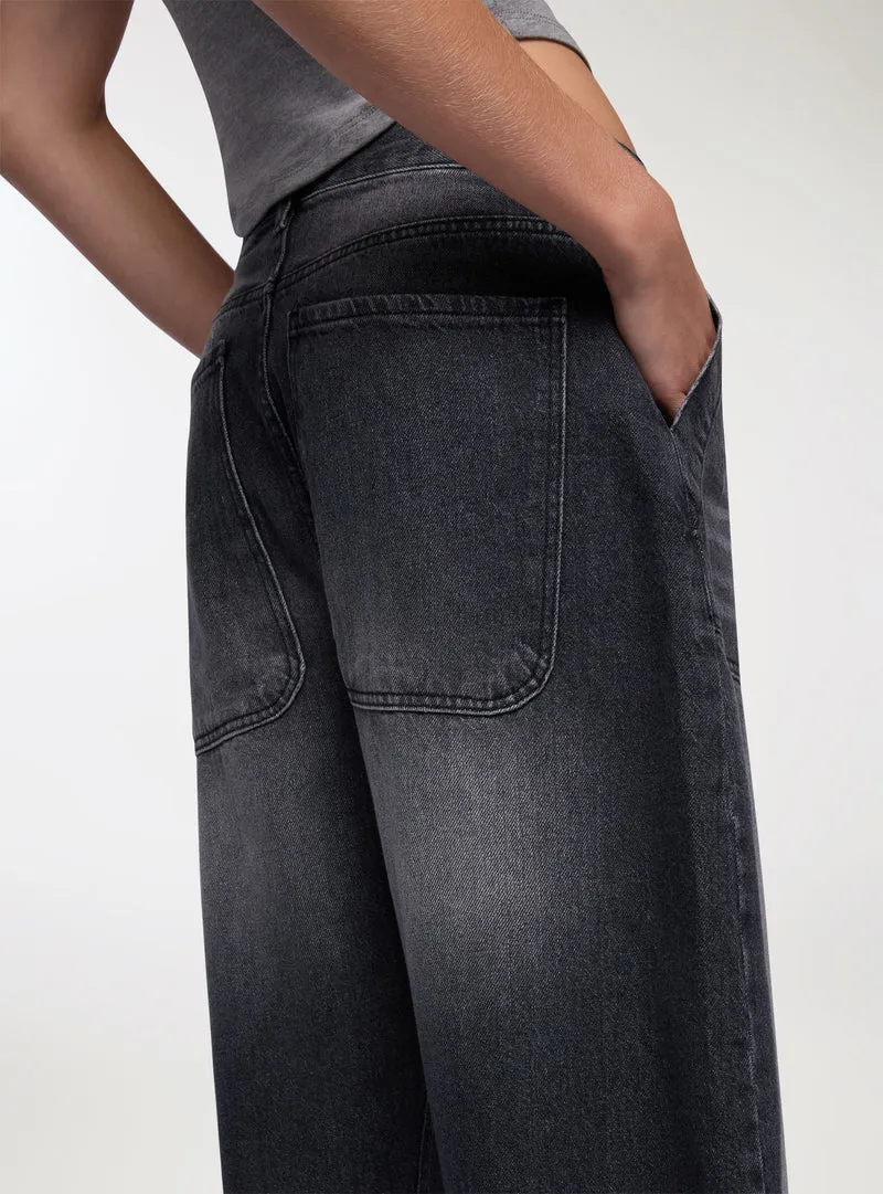 Jeans worker con tasche applicate