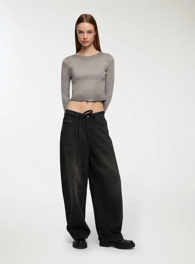 Jeans balloon fit con cintura