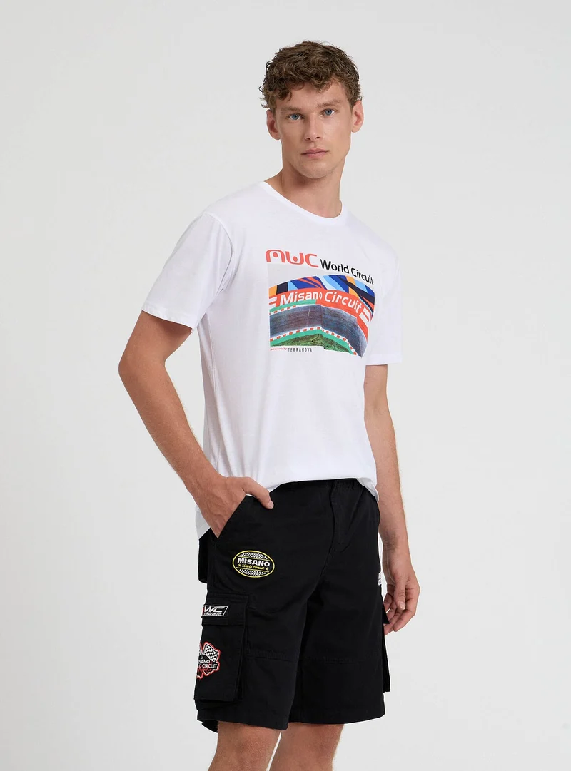 Pantaloncini cargo con patch logo MWC