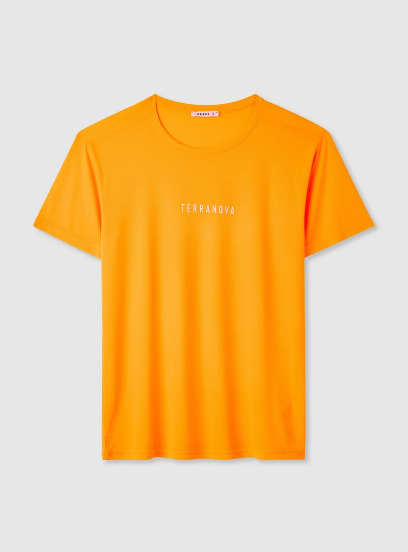T-shirt a tinta unita con logo