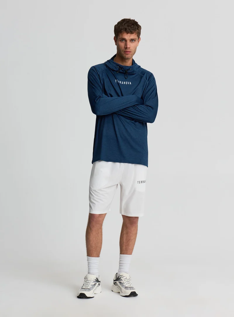 Pantaloncini tuta sportivi con coulisse e scritta