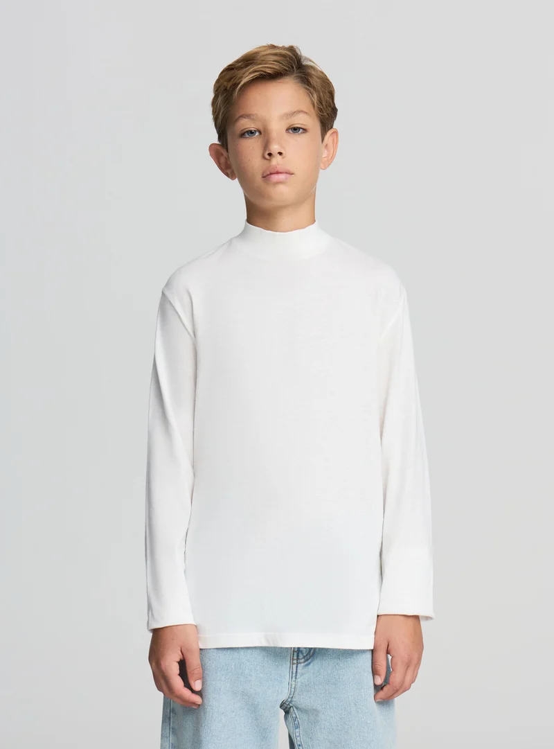 Pack 3 t-shirt maniche lunghe a lupetto