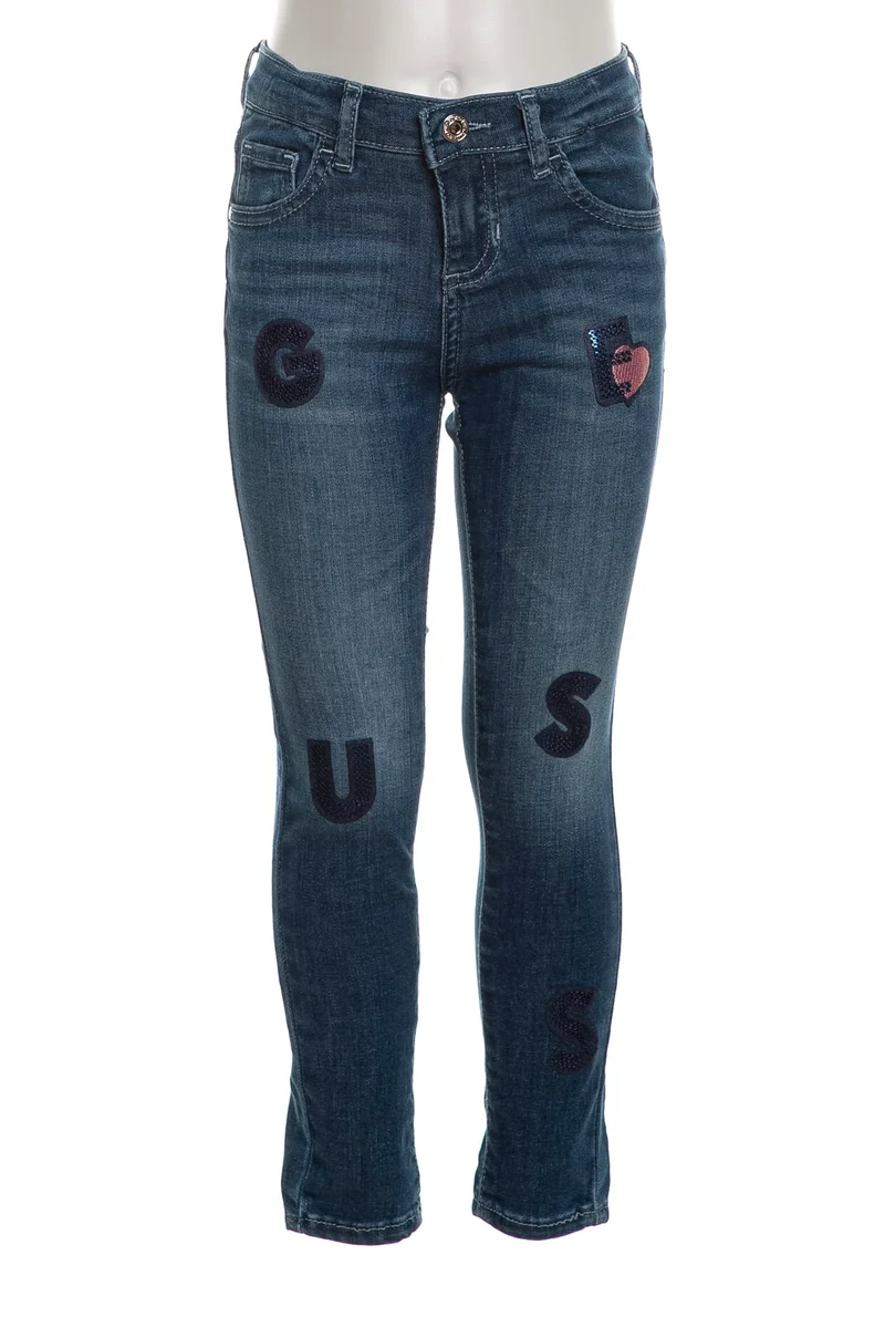 Jeans Guess Patch D Bambina Denim Medio Blu