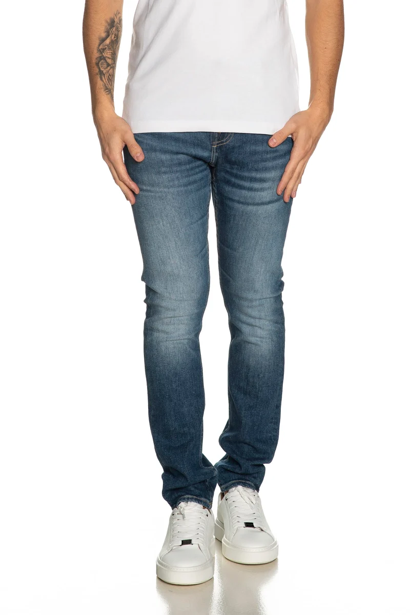 Jeans Guess Chris Da Uomo Denim Blu Medio