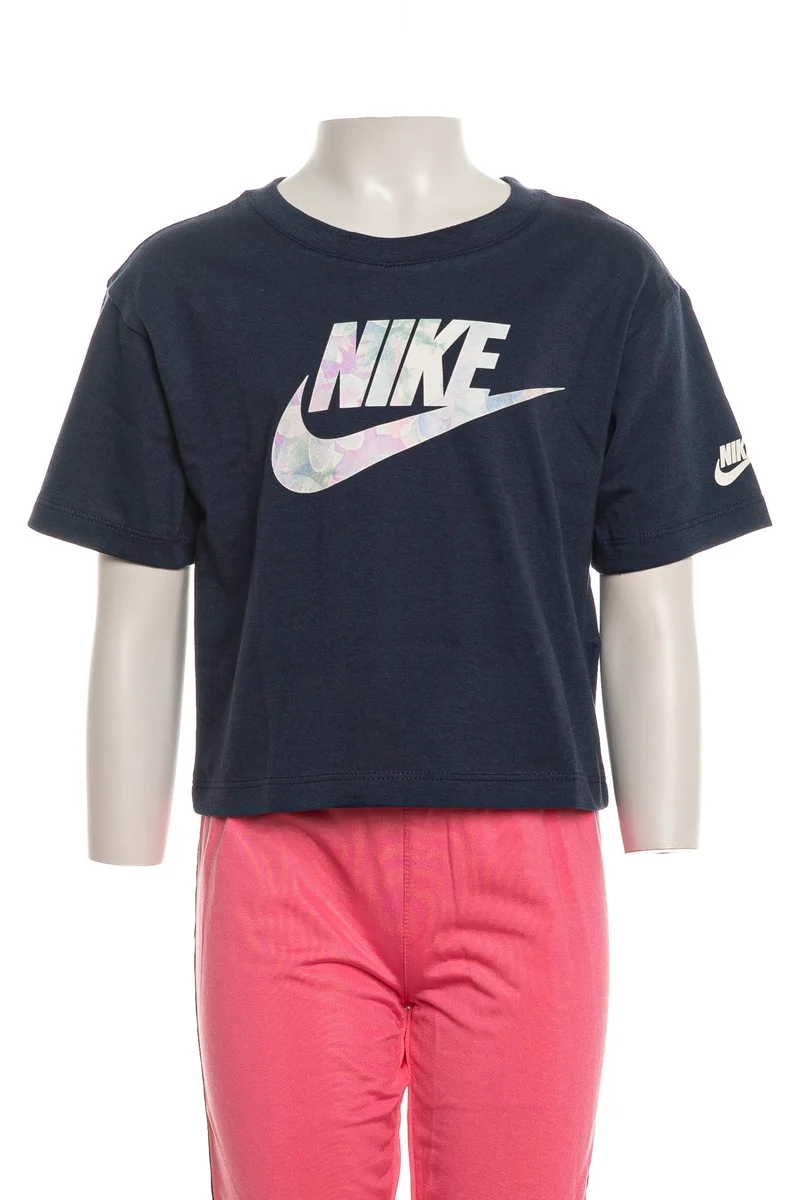 T Shirt Nike Sci Dye Da Bambina Blu Navy
