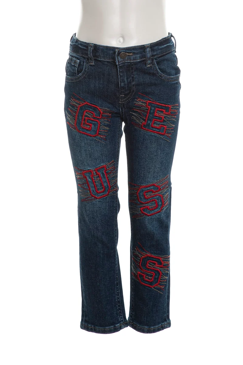Jeans Guess Eco Letter Da Bambino Denim Blu Medio