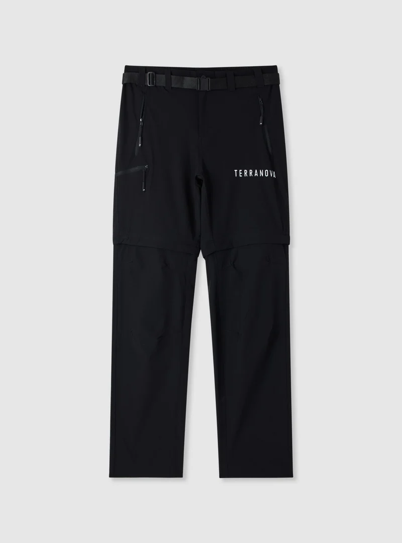 Pantaloni trekking convertibili con cintura e tasche zip