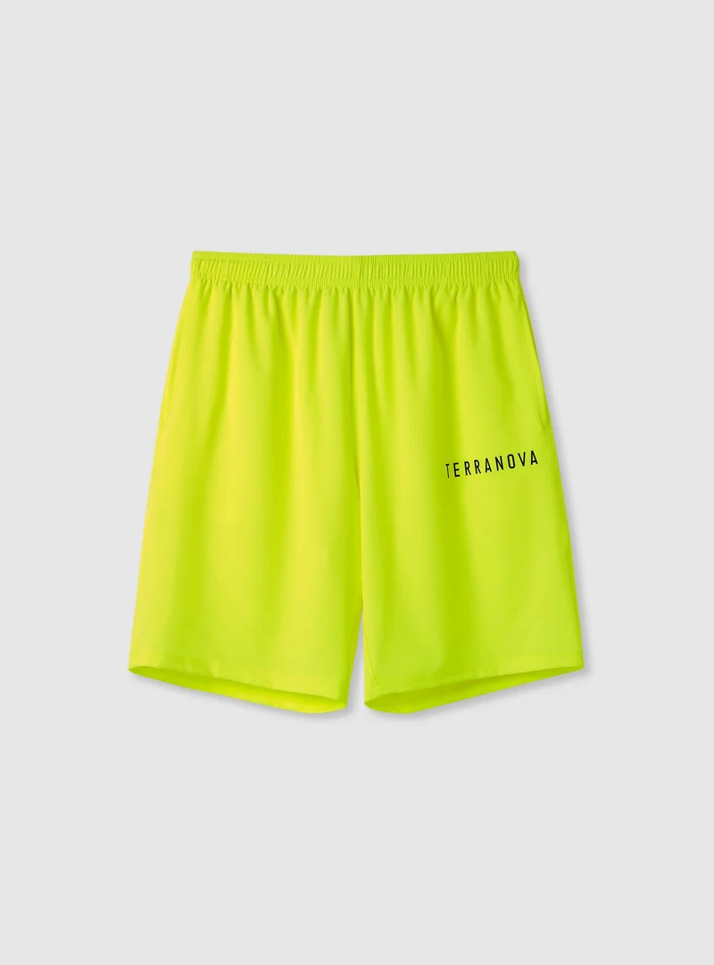 Pantaloncini sportivi a tinta unita con logo