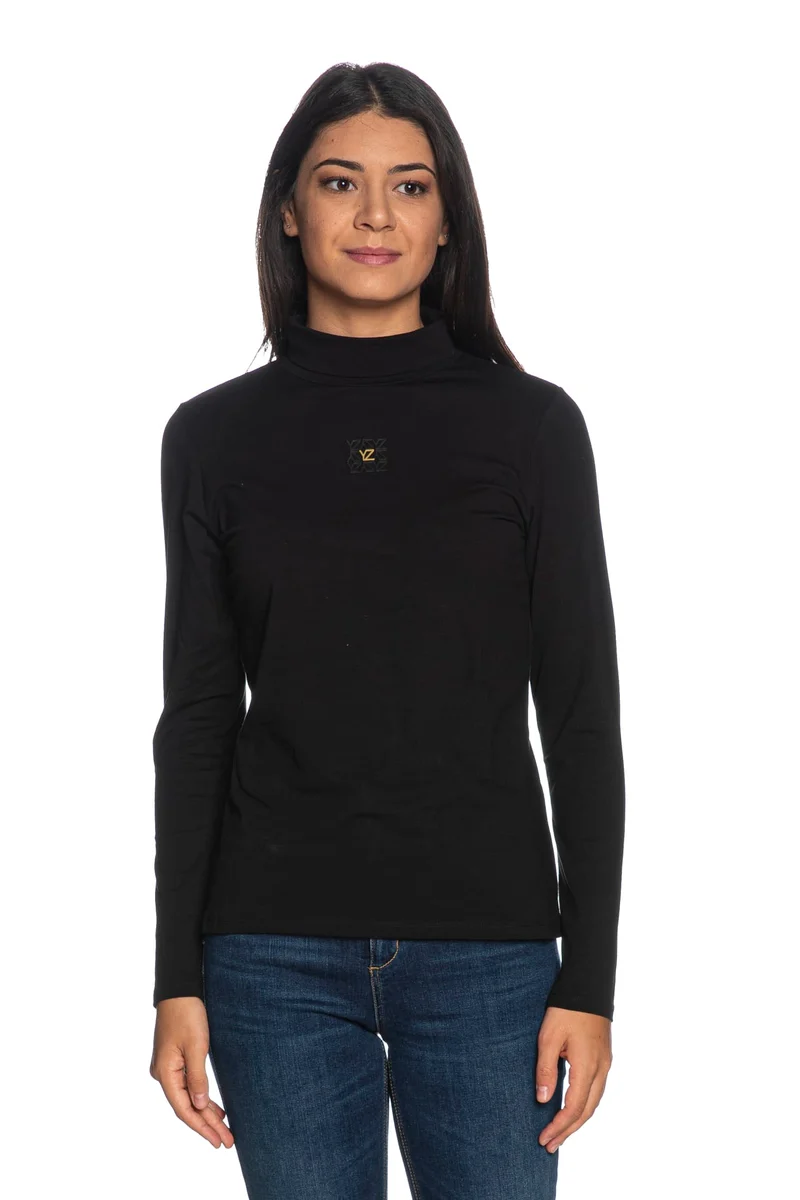 T Shirt Yes Zee Yz Square Da Donna Nera
