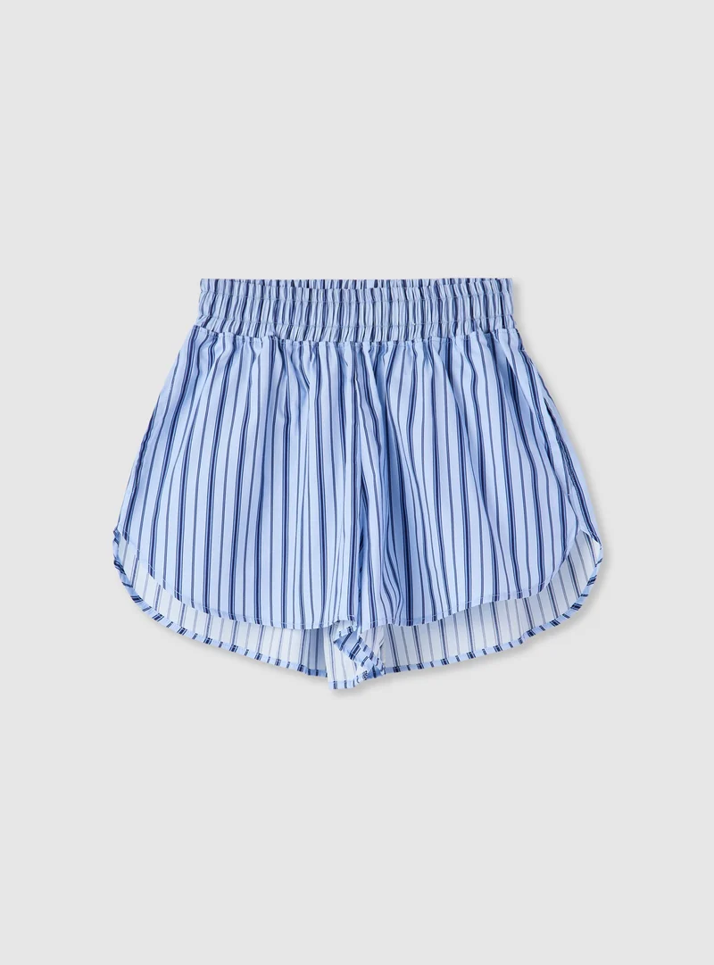 Shorts a righe con vita elasticizzata