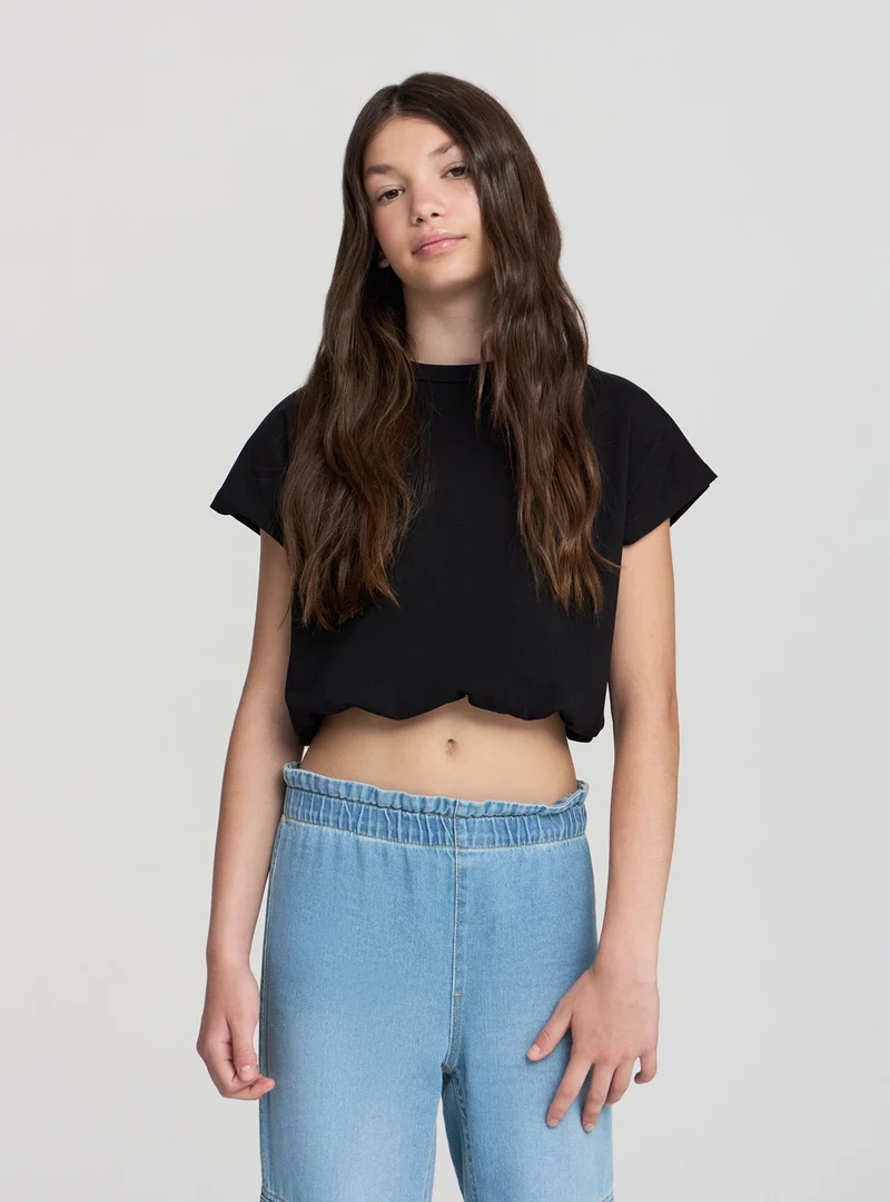 T-shirt crop balloon