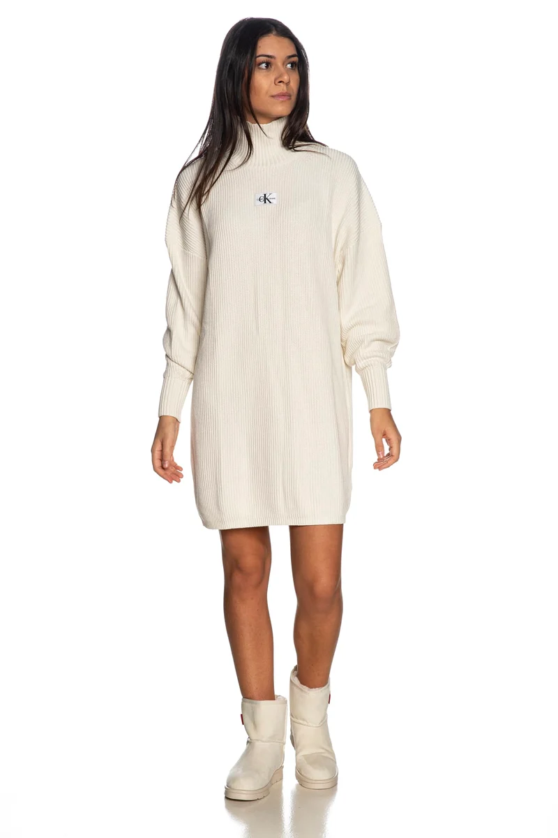 Abito Corto Calvin Klein Woven Label Latte