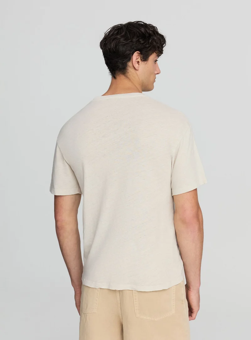 T-shirt misto lino
