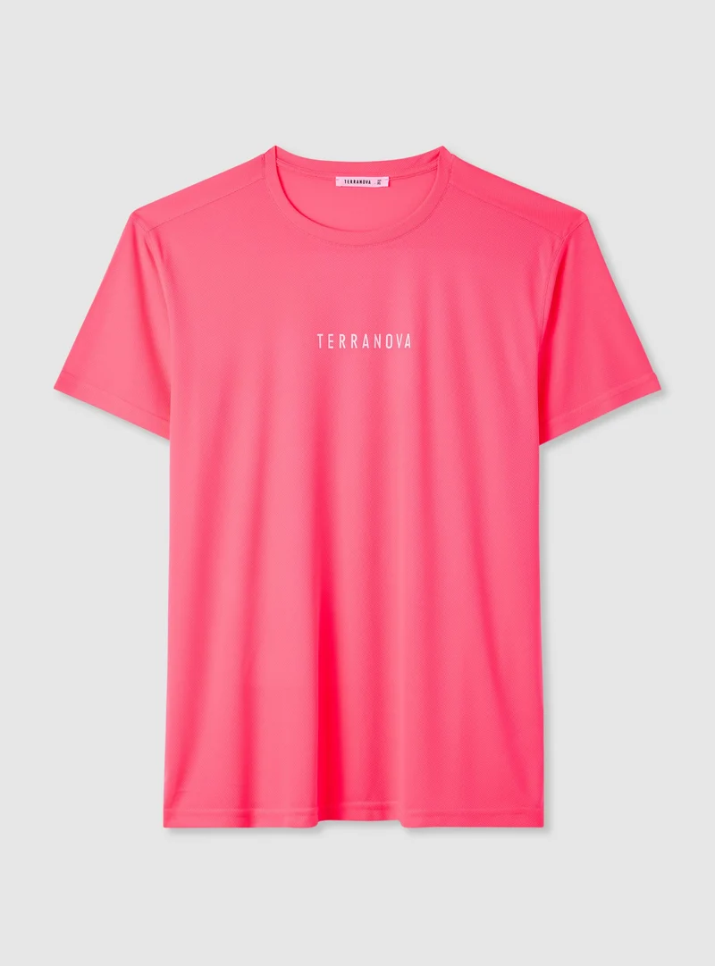 T-shirt a tinta unita con logo