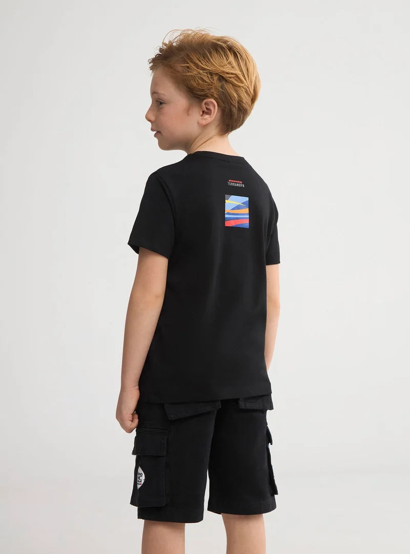 T-shirt con logo e strip MWC