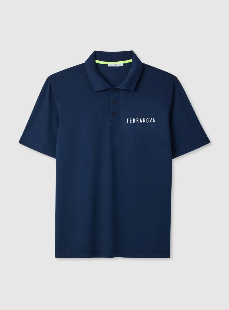 Polo a maniche corte tinta unita con logo