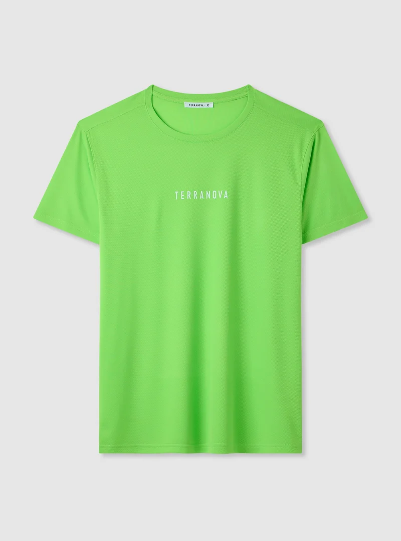 T-shirt a tinta unita con logo