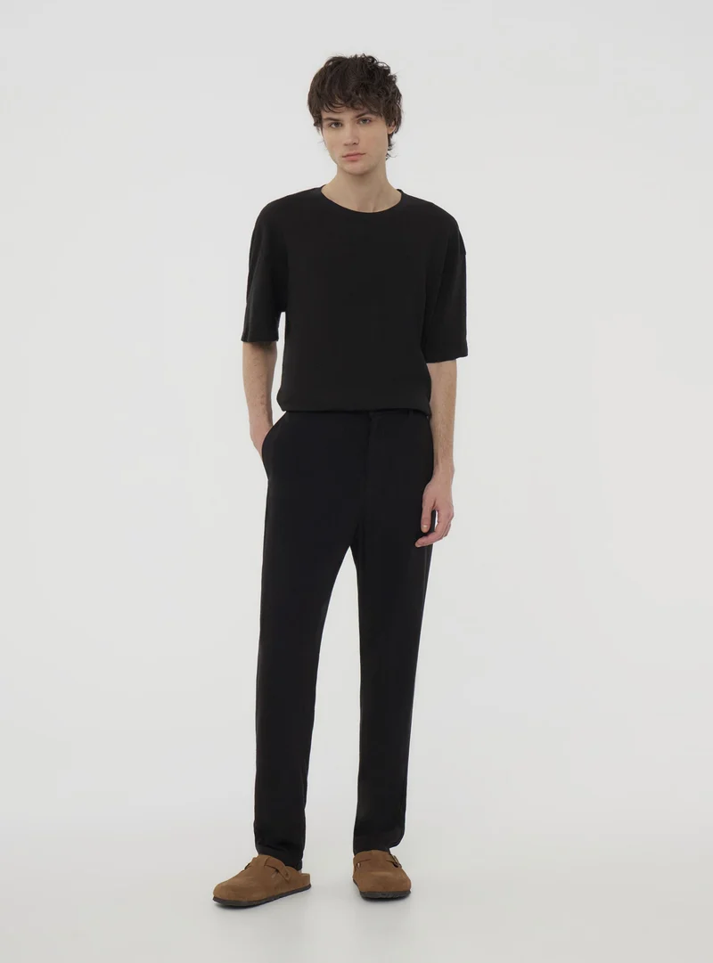 T-shirt misto lino