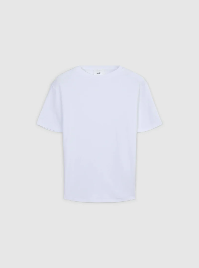 T-shirt White tinta unita
