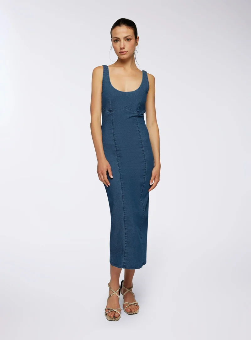 Vestito lungo in denim