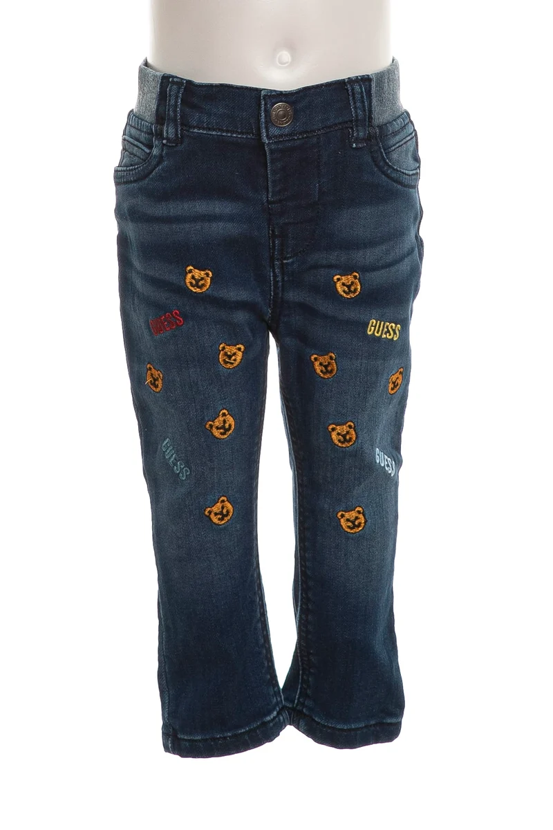 Jeans Guess Knit Pants Da Bambino Denim Blu Medio