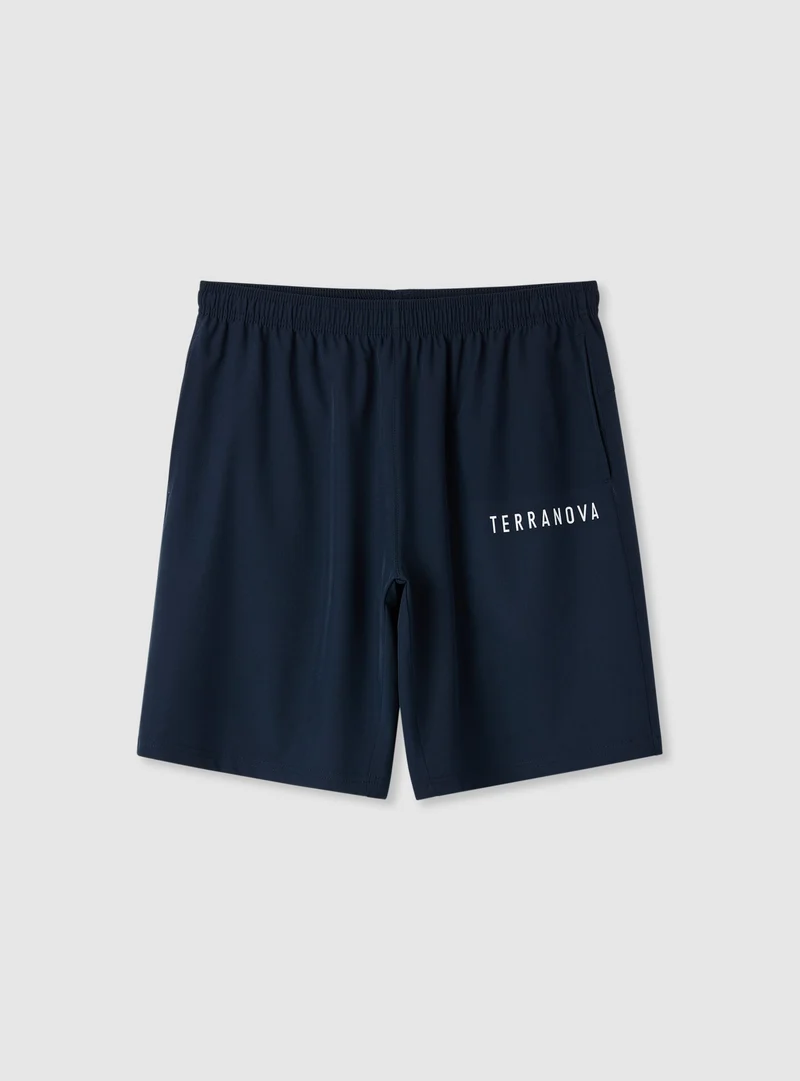 Pantaloncini sportivi a tinta unita con logo