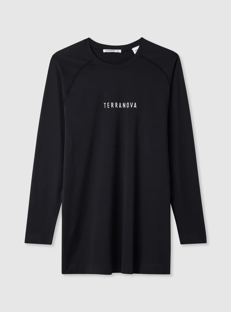 T-shirt manica lunga con scritta
