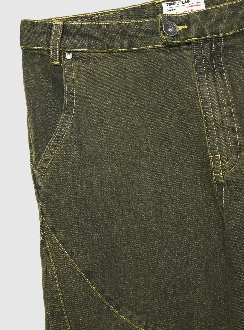 Jeans over cuciture biker TRNPOPLAB