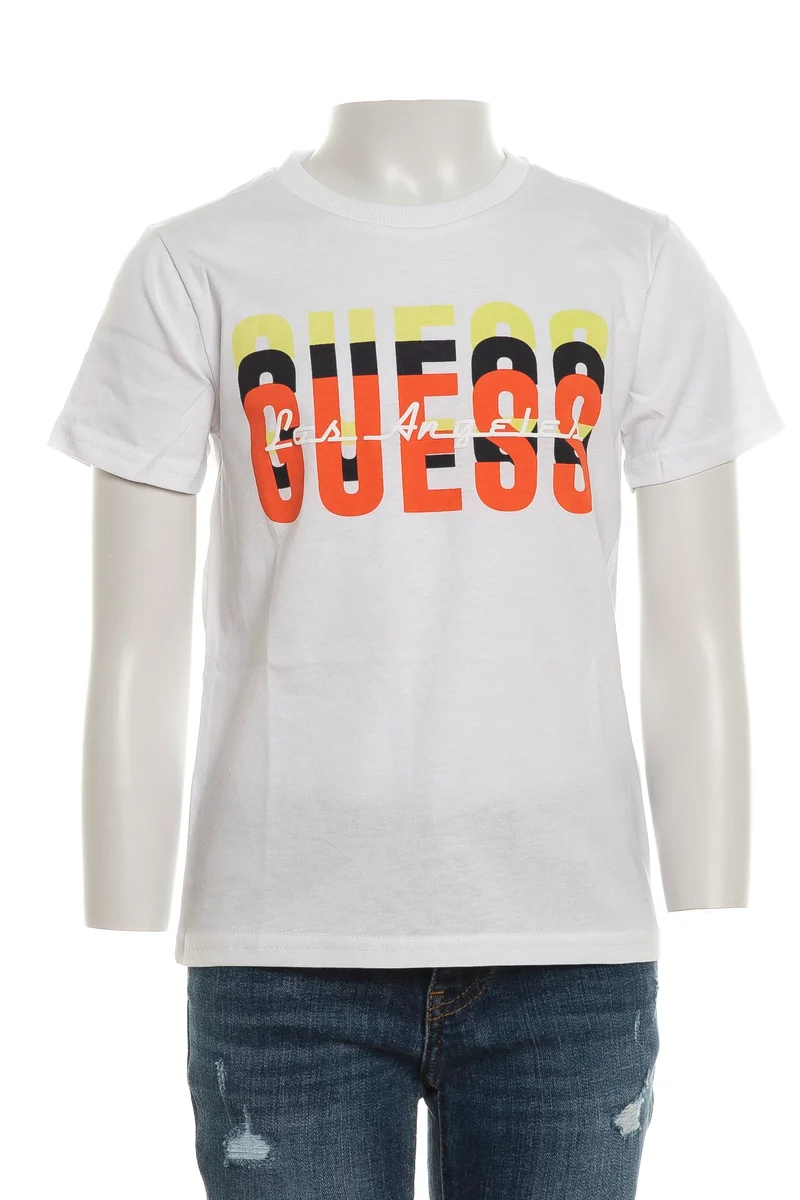 T Shirt Guess Tris Brand Baby Da Bambino Bianca