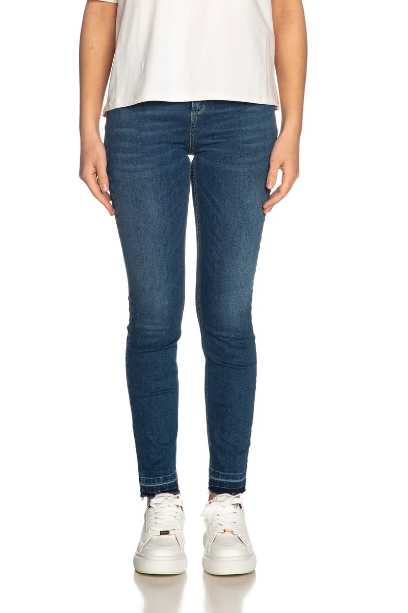 Jeans Liu Jo B Up Parfait Ideal Da Donna Denim Dark Medio Blu