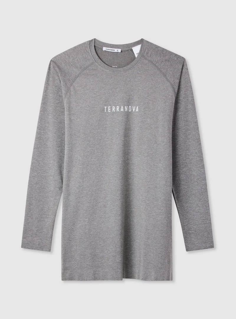 T-shirt manica lunga con scritta