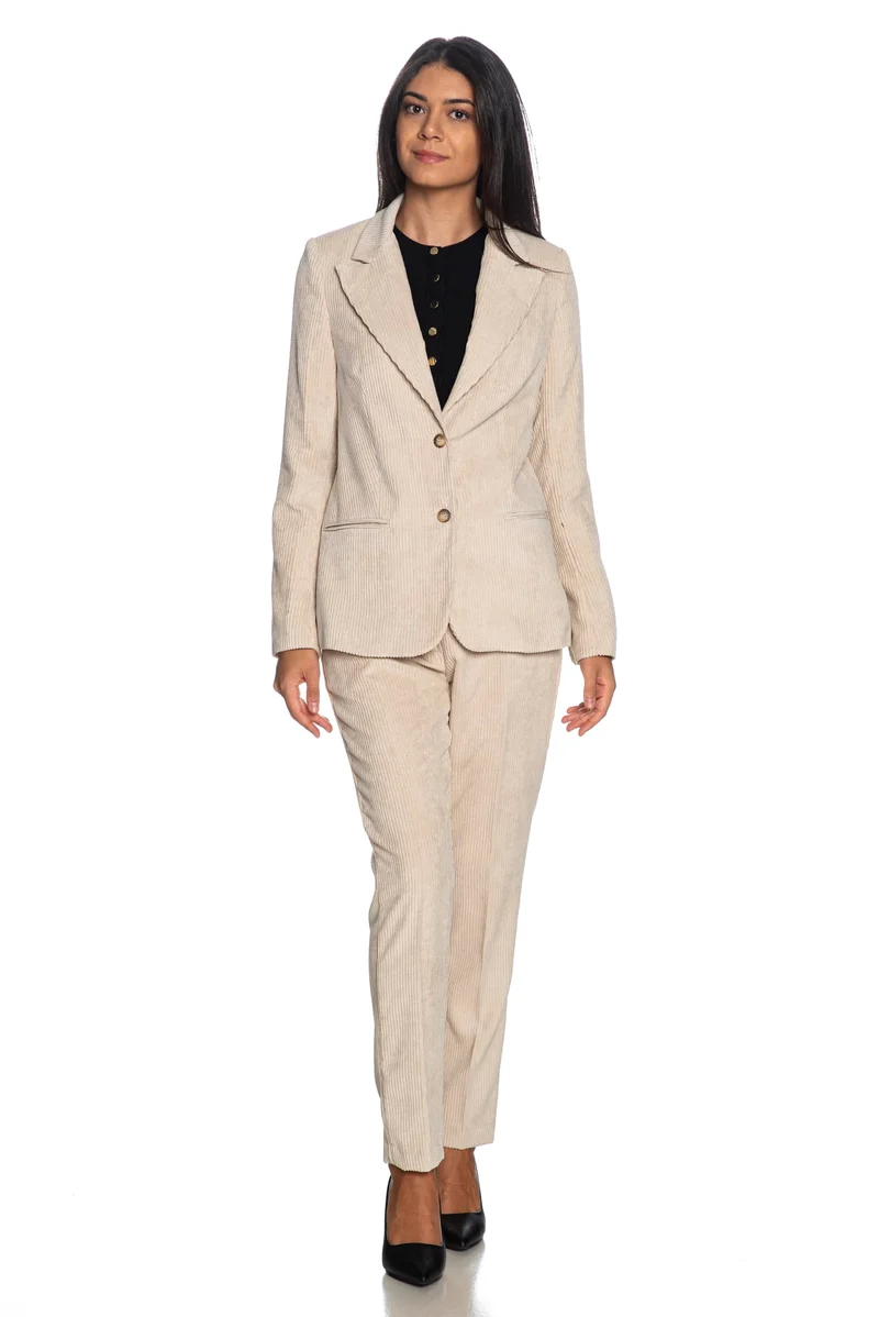 Completo Markup Velvet Ribs Da Donna Pomice