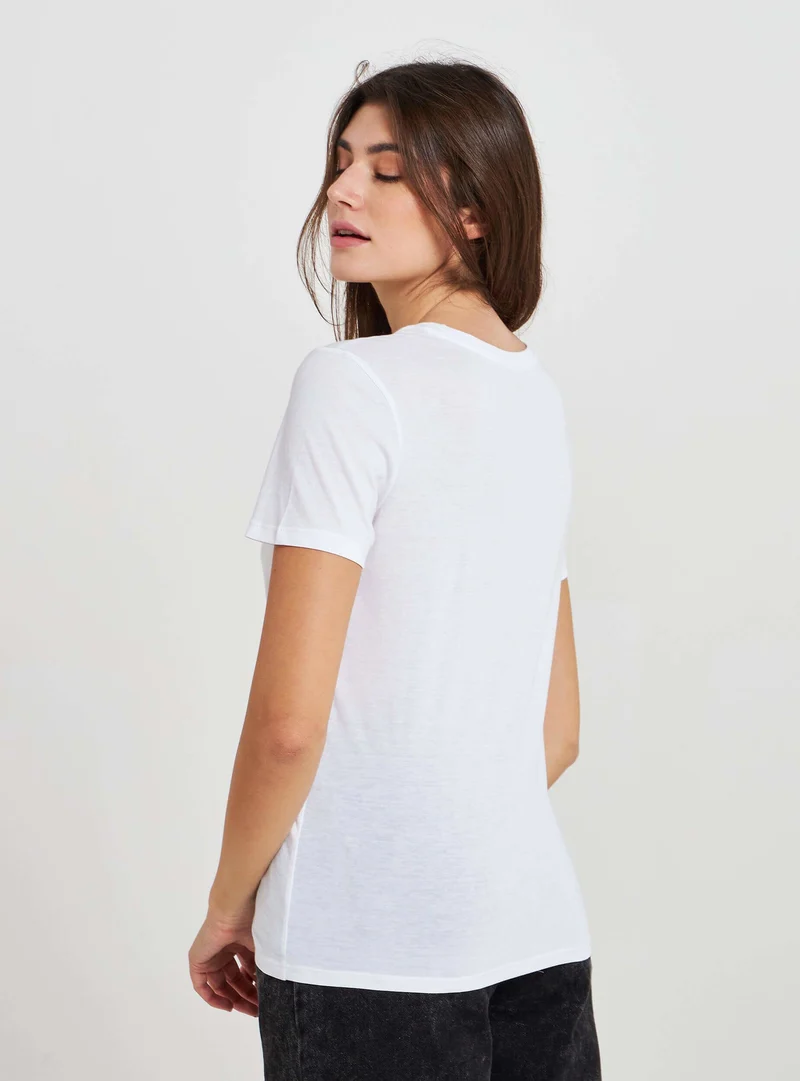 t-shirt slim tinta unita