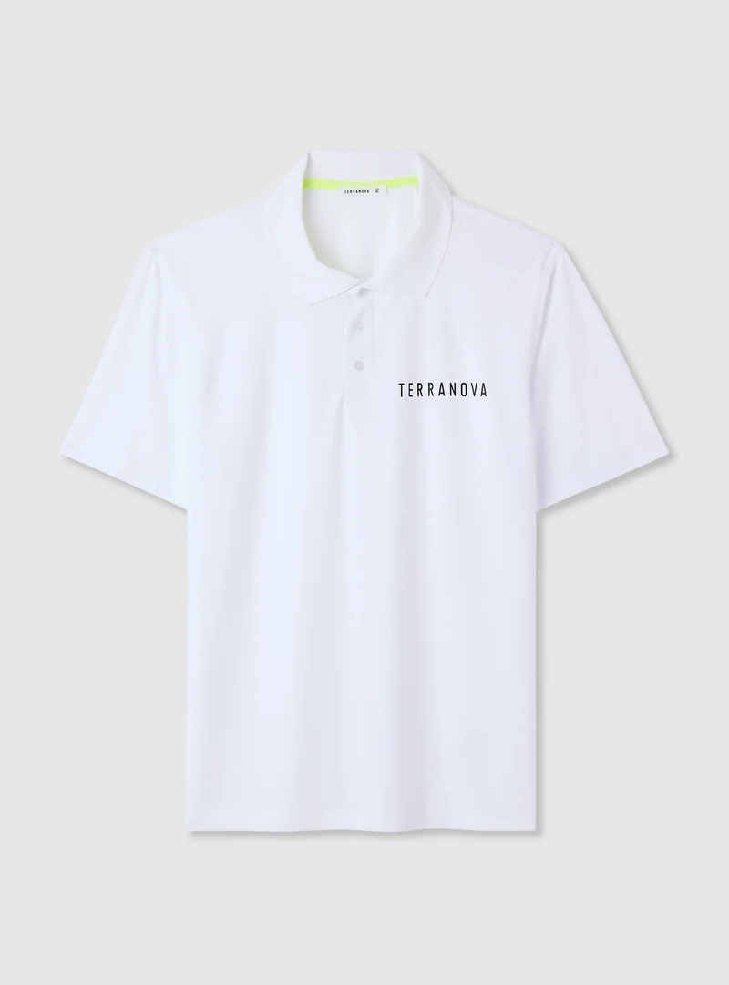 Polo a maniche corte tinta unita con logo