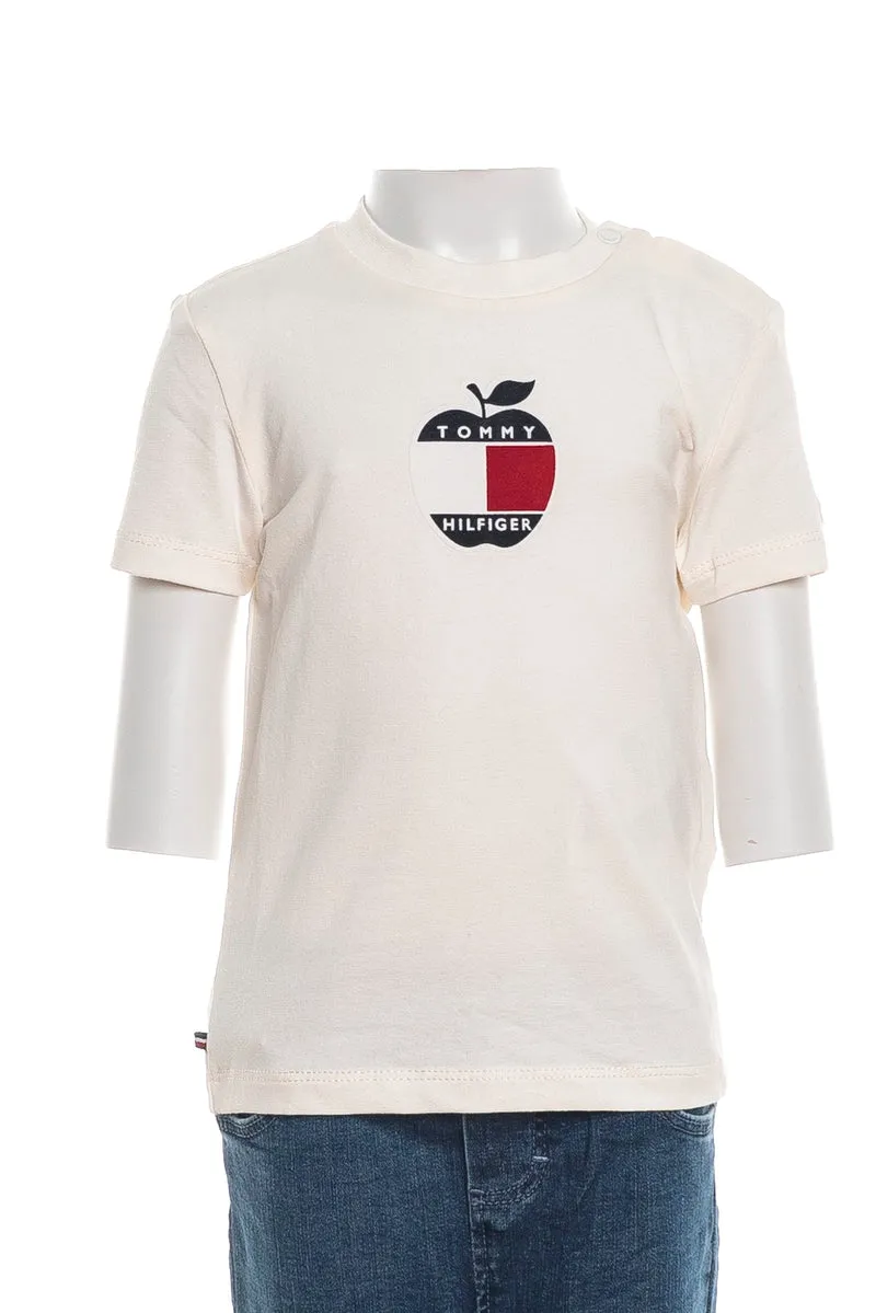 T Shirt Tommy Hilfiger Baby Nyc Apple Tee Da Bambino Avorio