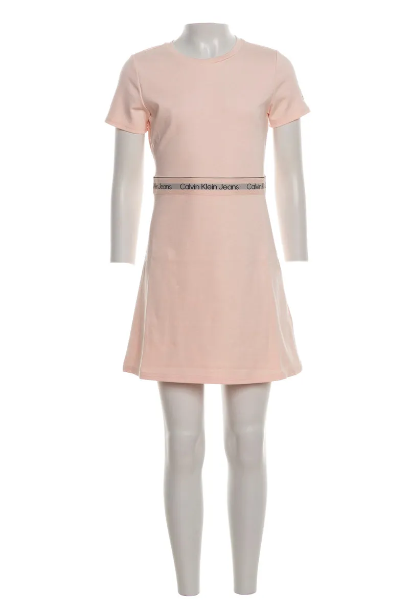 Abito Corto Calvin Klein Mi Dress Da Bambina Rosa Quarzo