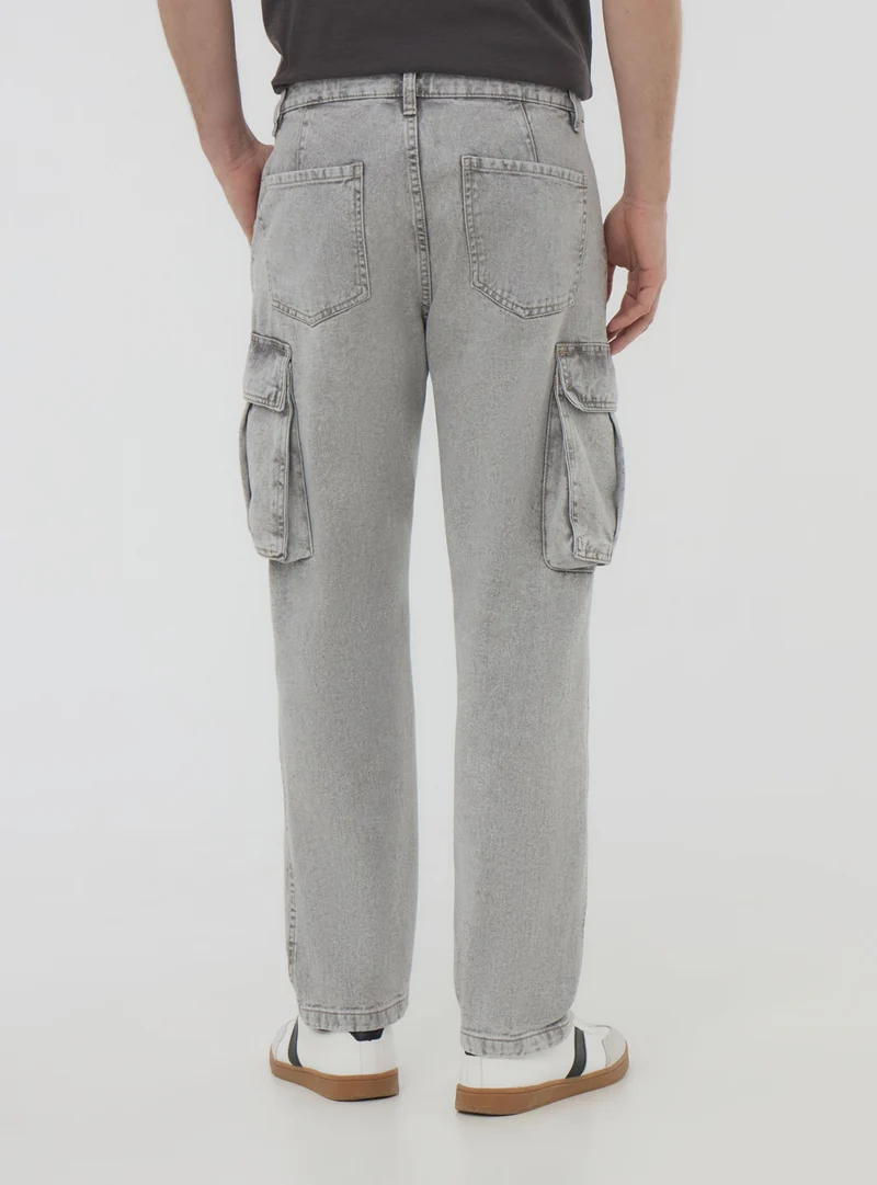 Jeans cargo over acid wash