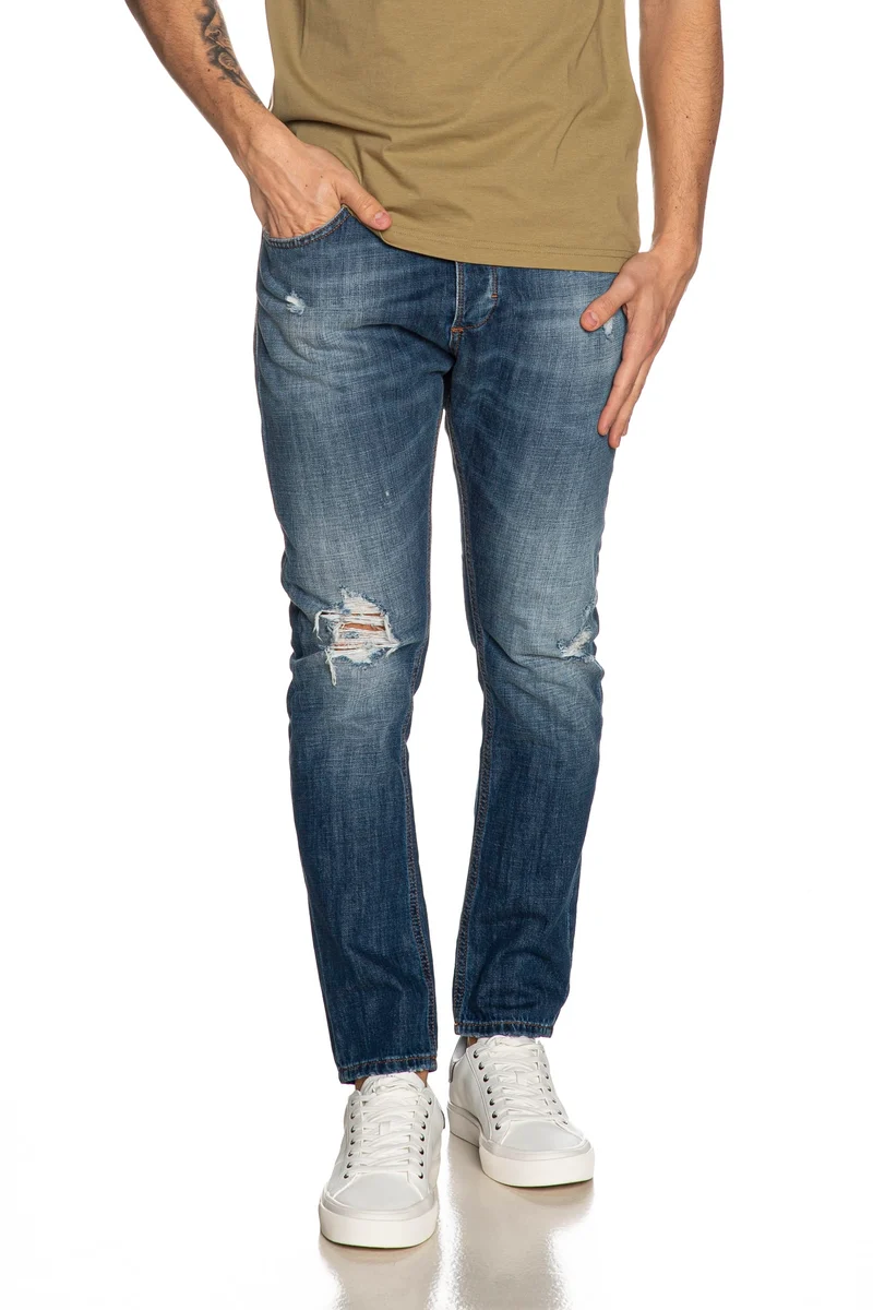 Jeans Fifty Four Toked Da Uomo Denim Blu Medio