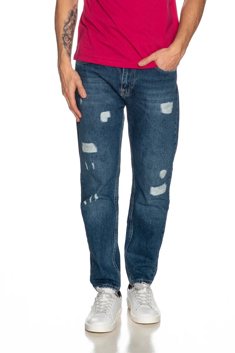 Jeans Pont Yellow P29 Da Uomo Denim Blu Medio