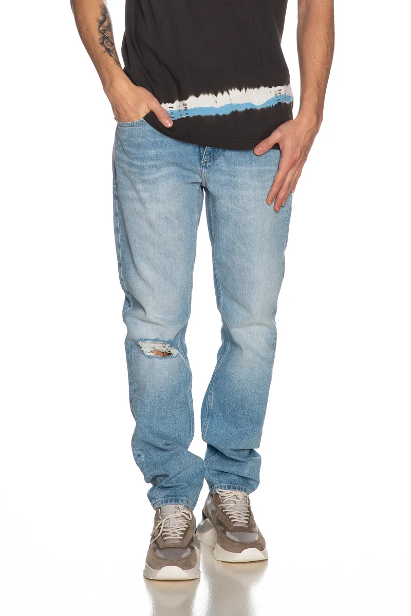 Jeans Tommy Hilfiger Scanton Bf Da Uomo Denim Light Blu