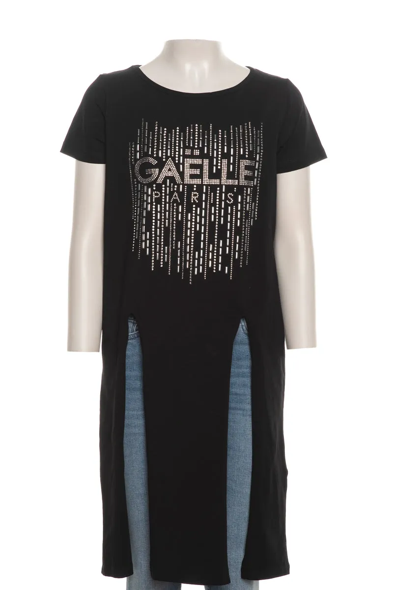 Maxi T Shirt Gaelle Paris Da Bambina Nera
