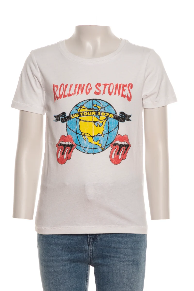 T Shirt Kids Only Rolling Stones Da Bambina Bianca