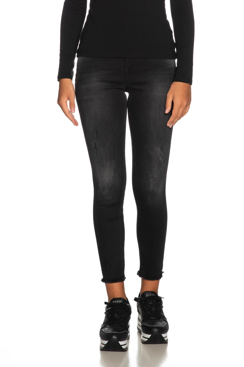 Jeans Gaelle Paris Da Donna Denim Nero