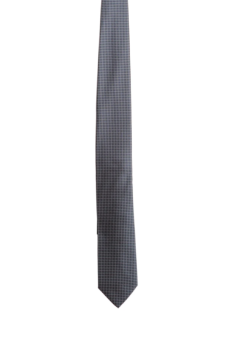 Cravatta Andrea Franceschi Classic Check 2 Silk Da Uomo Dark Blu In Seta