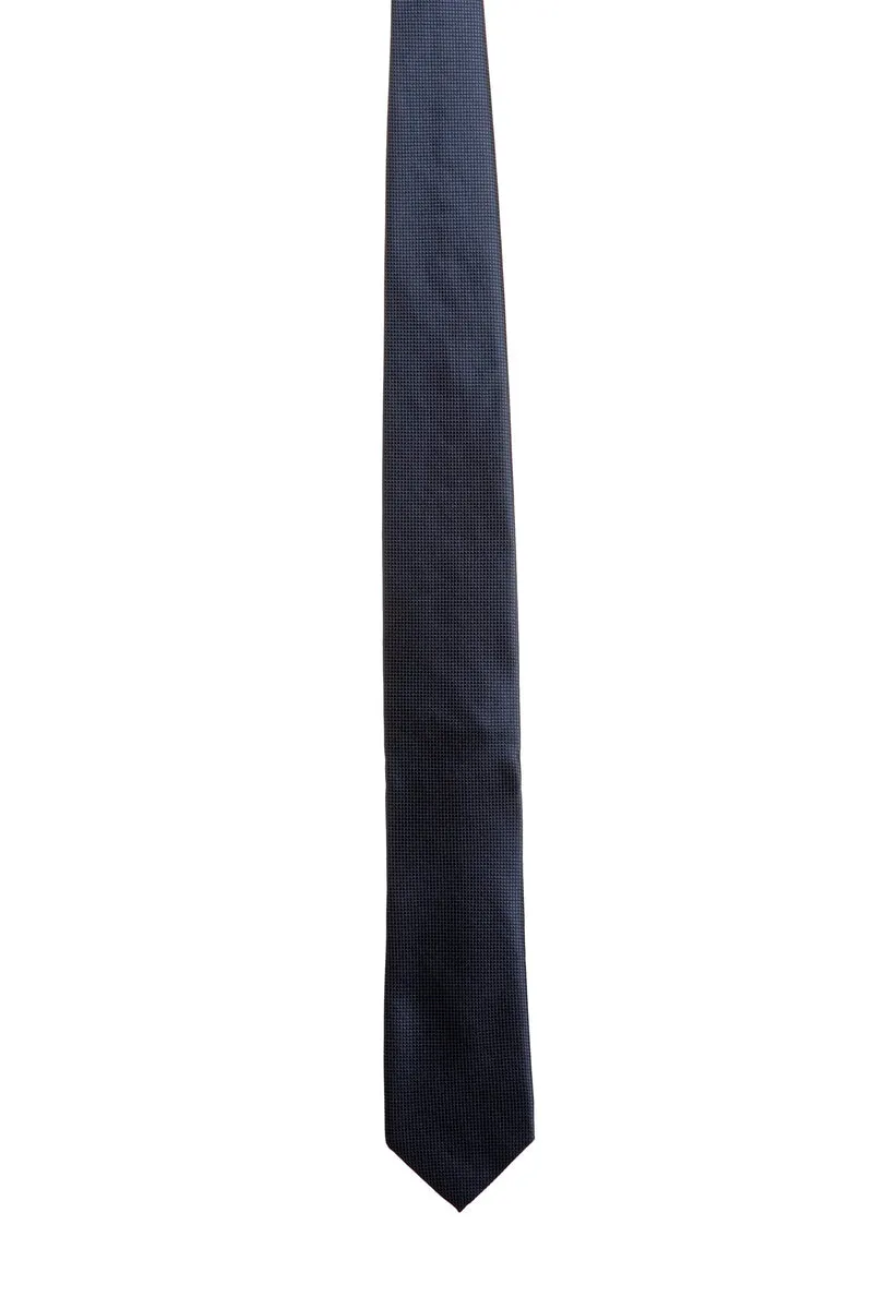 Cravatta Andrea Franceschi Classic Check Silk Da Uomo Dark Blu In Seta