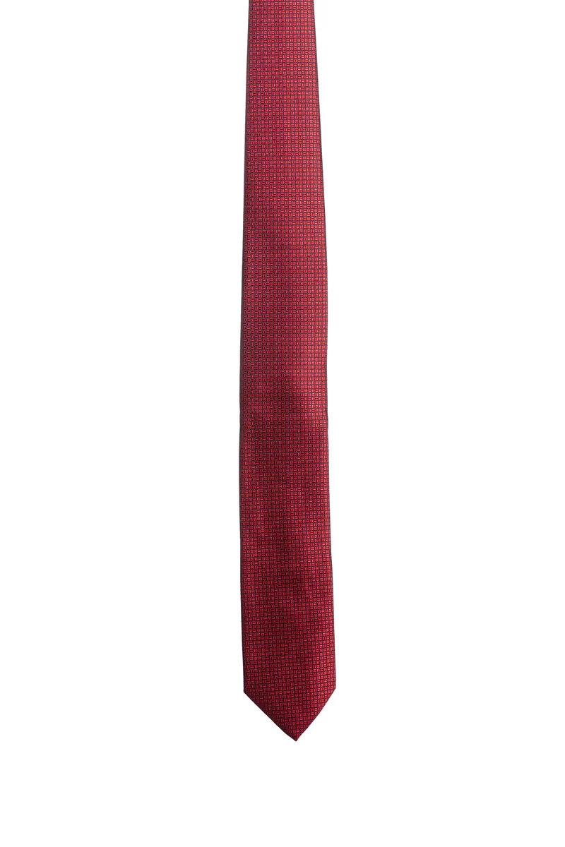 Cravatta Andrea Franceschi Classic Check 2 Silk Da Uomo Rosso Scarlatto Blu In Seta