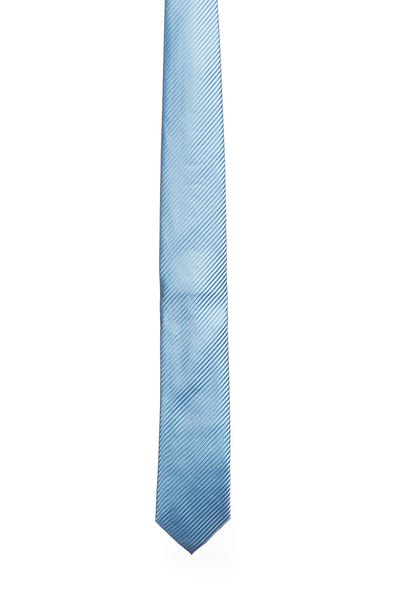 Cravatta Andrea Franceschi Classic Stripes Texture Silk Da Uomo Fiordaliso In Seta