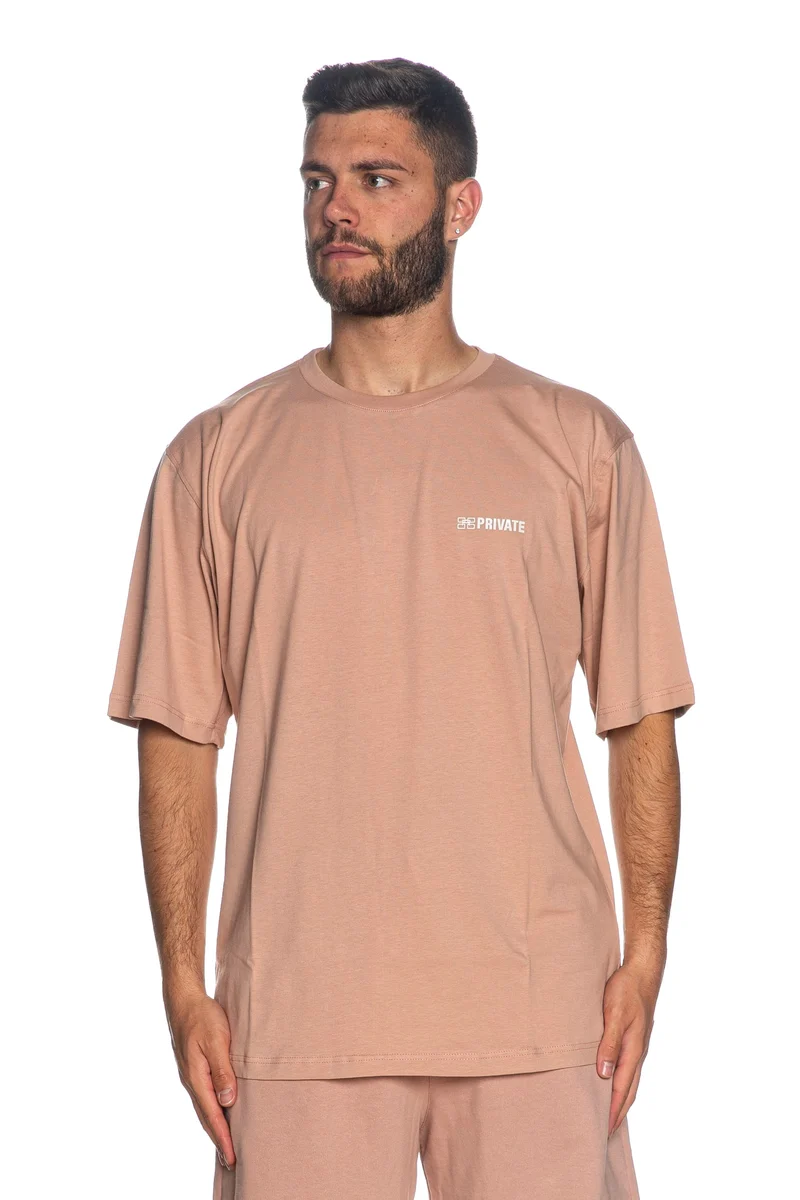 T Shirt Diego Rodriguez Private Collection Da Uomo Rosa Cipria