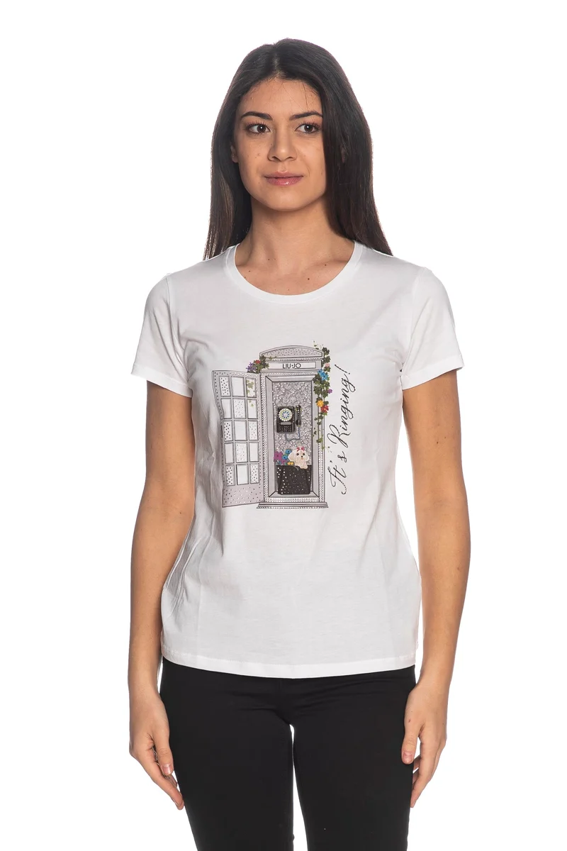 T Shirt Liu Jo Phone Box Da Donna Bianca