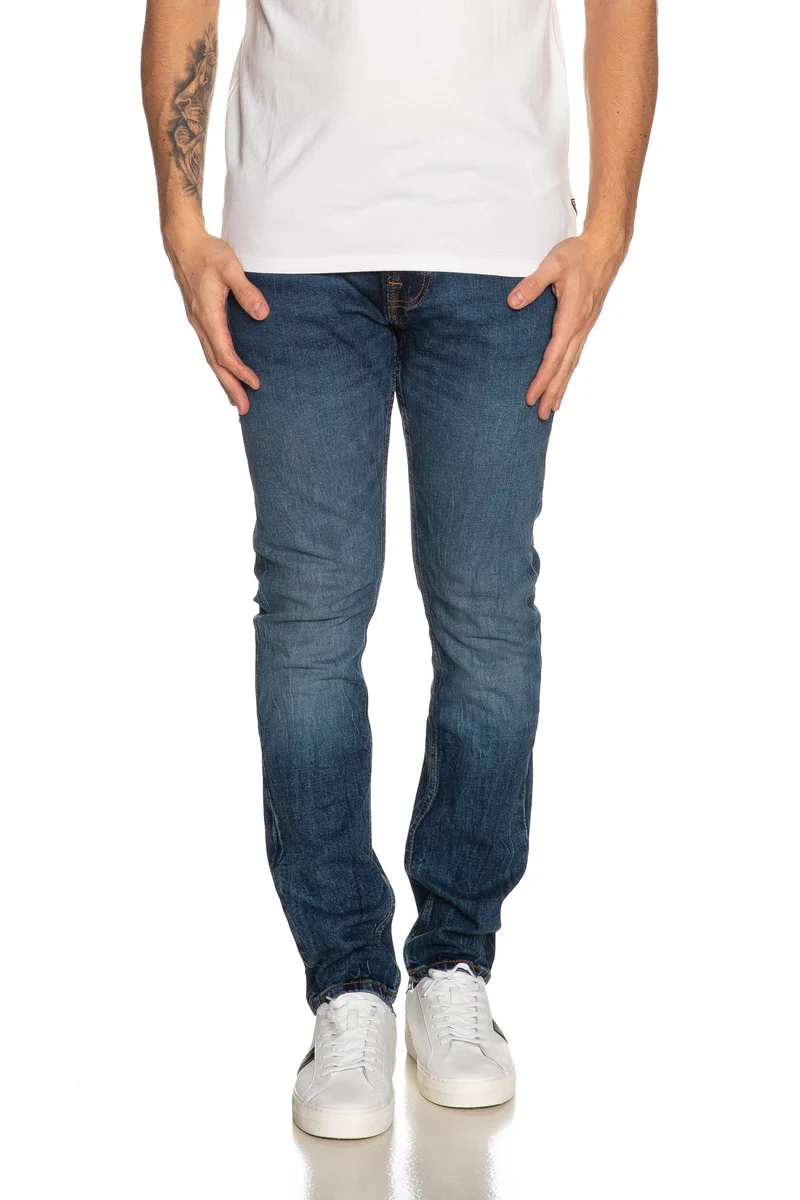 Jeans Guess Chris Da Uomo Denim Dark Medio Blu